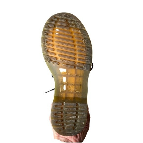 Dr. Martens White 1460 W Lace Up Combat Booth Leather Size 5 - Picture 6 of 13